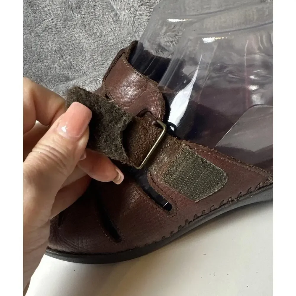 Easy Spirit Women’s Mule Sandal Shoes Comfort Slide Medium Brown Leather Sz 7.5‎